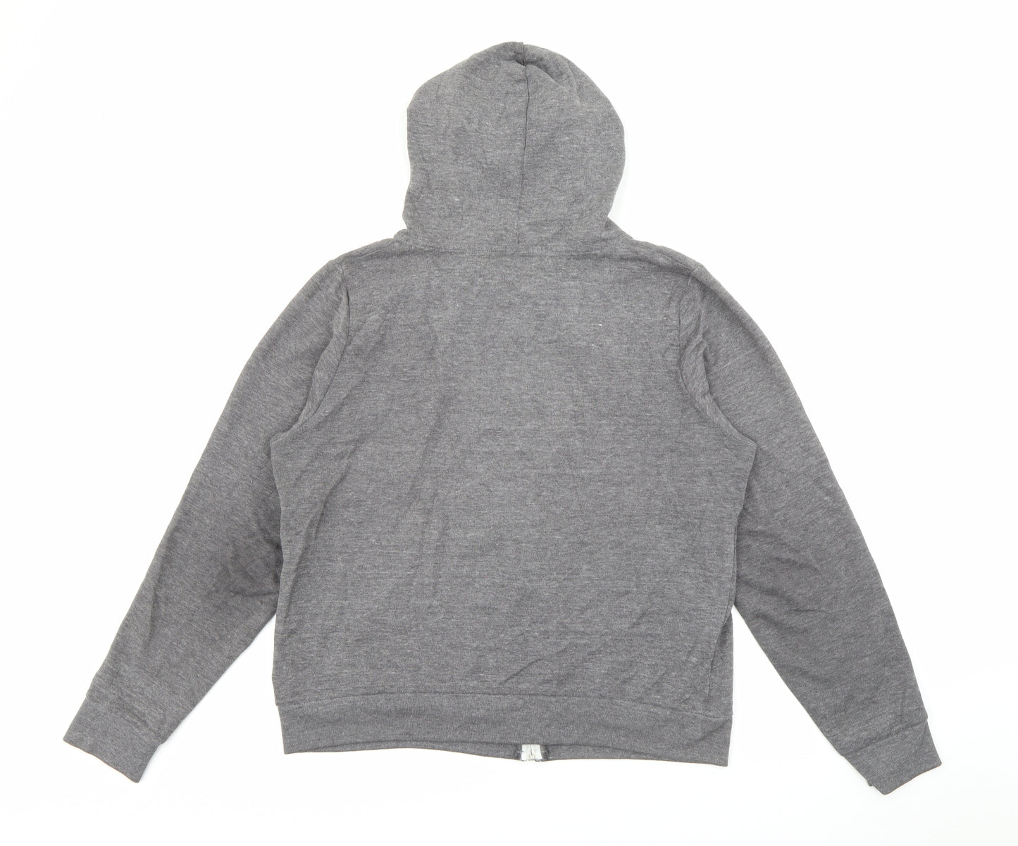 Topshop Womens Grey  Polyester Full Zip Hoodie Size 12  Zip
