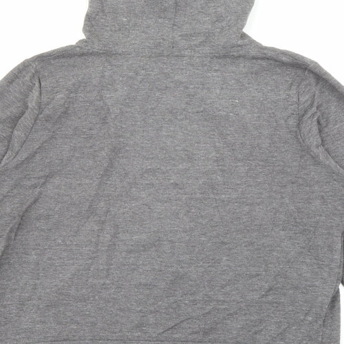 Topshop Womens Grey  Polyester Full Zip Hoodie Size 12  Zip