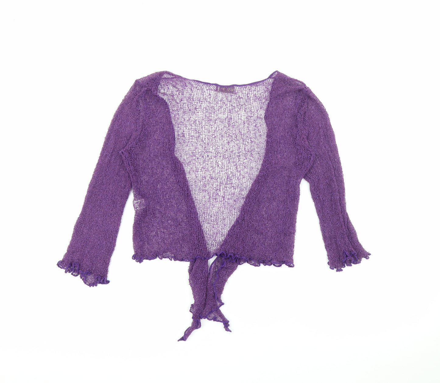 Bali Balik Womens Purple V-Neck  Polyamide Cardigan Jumper One Size