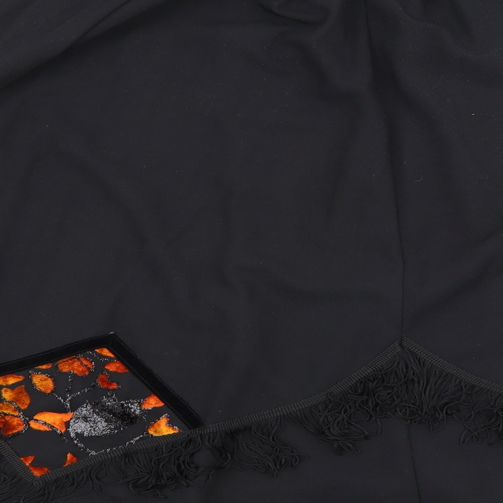 Silver Dollar Womens Black  Polyester A-Line Skirt Size L