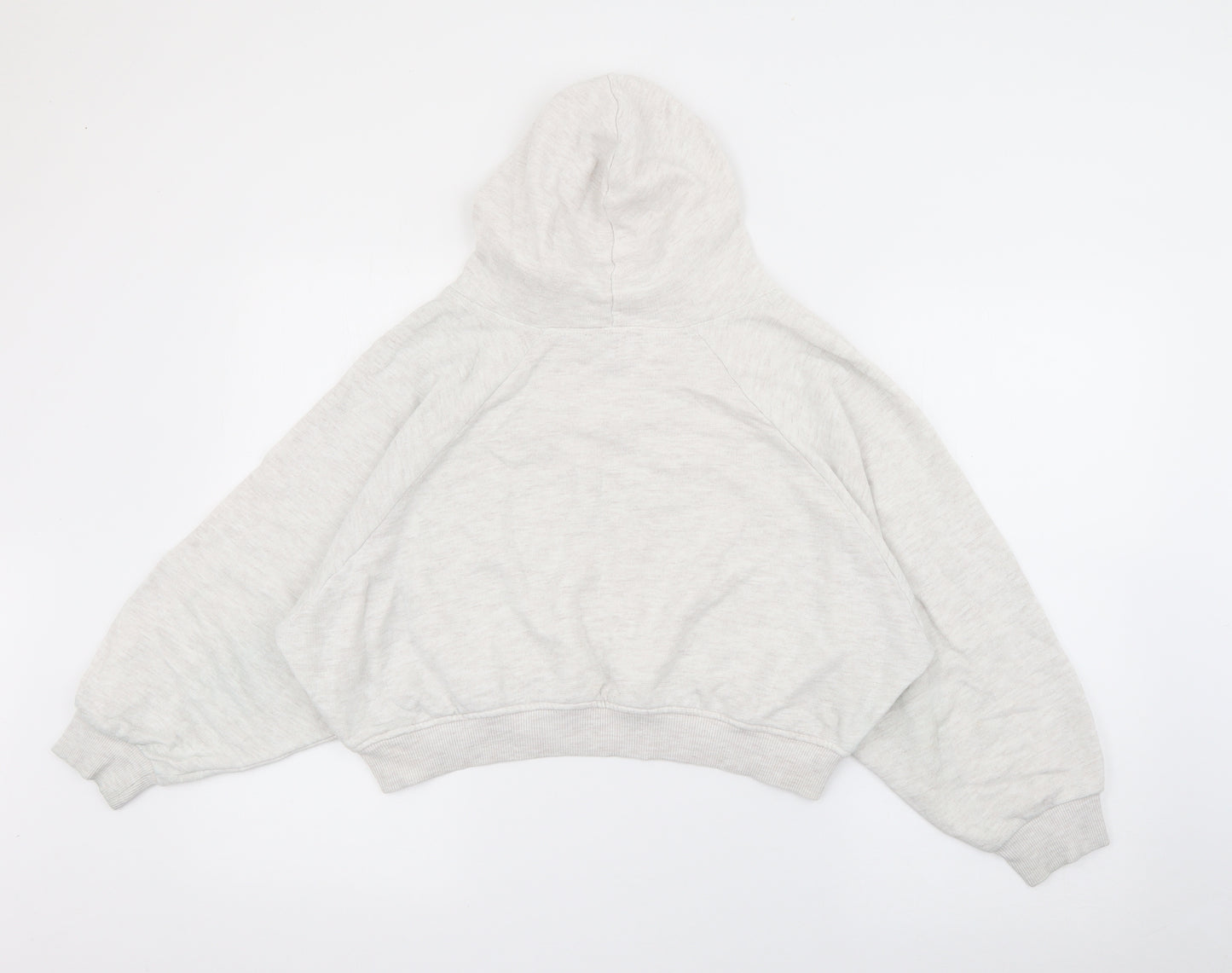 New Look Womens White  Cotton Pullover Hoodie Size 14