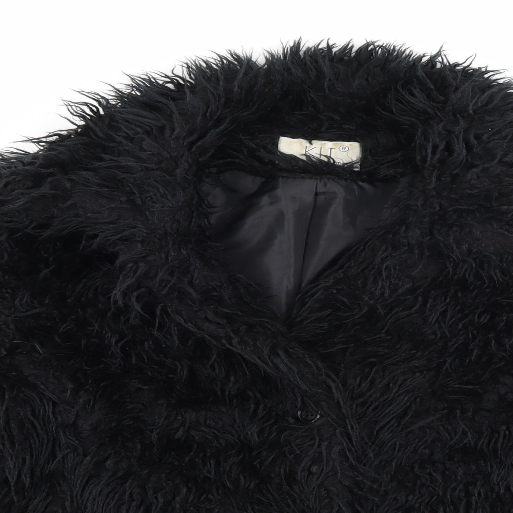 Kit Womens Black   Jacket Coat Size 14  Button