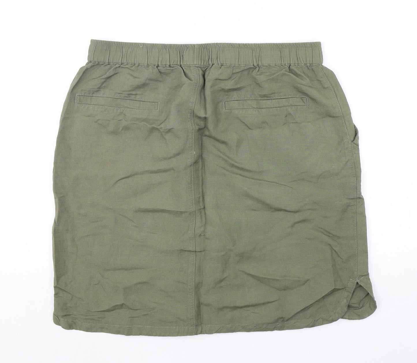 Dunnes Stores Womens Green  Linen Mini Skirt Size 12