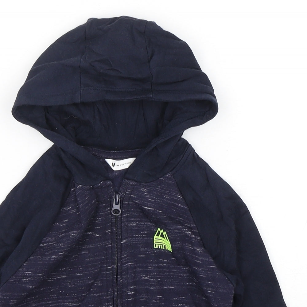 Very Boys Blue  Polyester Full Zip Hoodie Size 2-3 Years