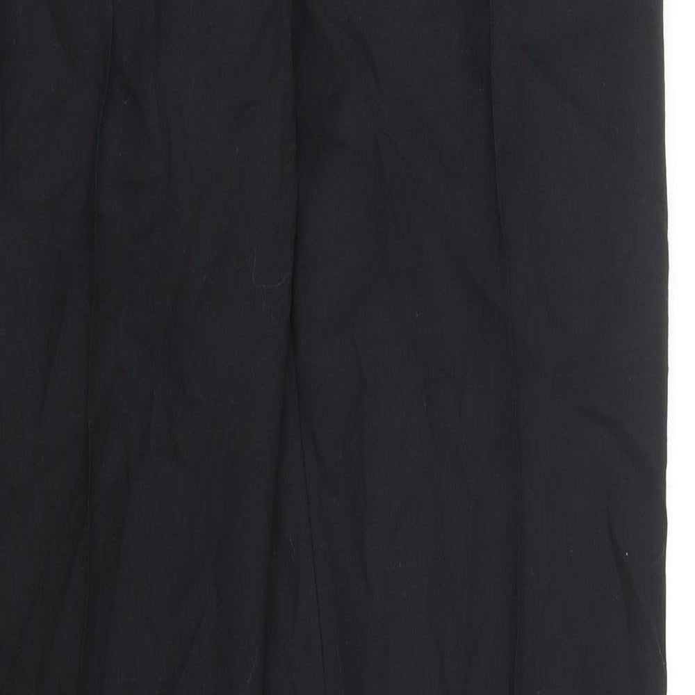 United Colors of Benetton Womens Black  Wool Trousers  Size 34 in L34 in Regular