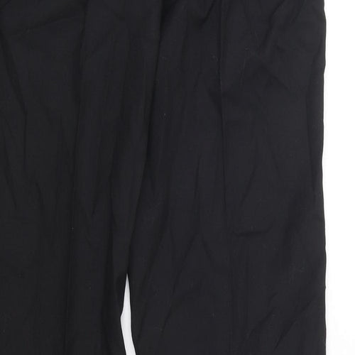 United Colors of Benetton Womens Black  Wool Trousers  Size 34 in L34 in Regular