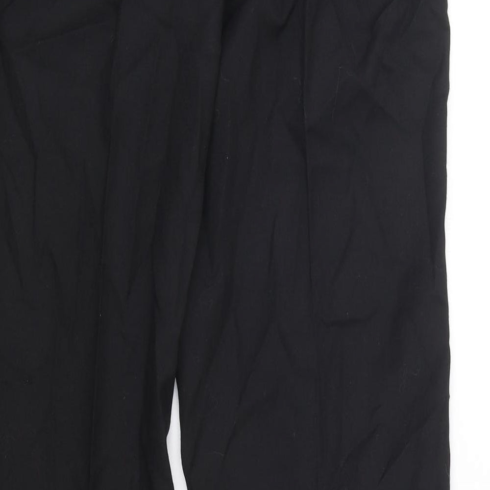 United Colors of Benetton Womens Black  Wool Trousers  Size 34 in L34 in Regular