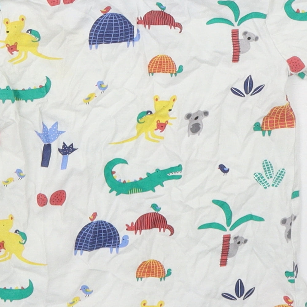 George Boys Multicoloured Geometric Cotton Basic T-Shirt Size 12-18 Months Round Neck  - Animal Print