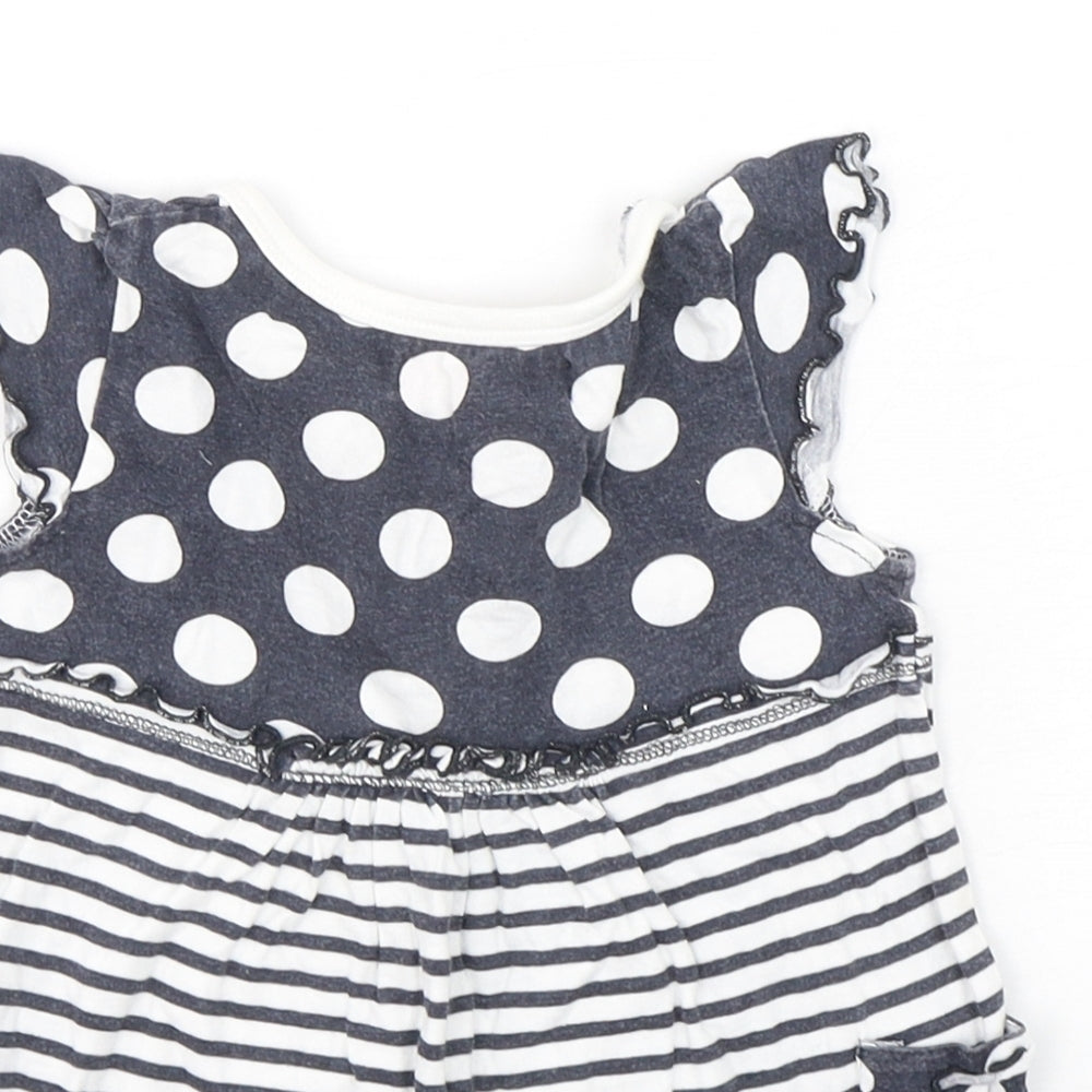 Funky Diva Girls Multicoloured Striped Cotton Basic T-Shirt Size 2-3 Years Round Neck