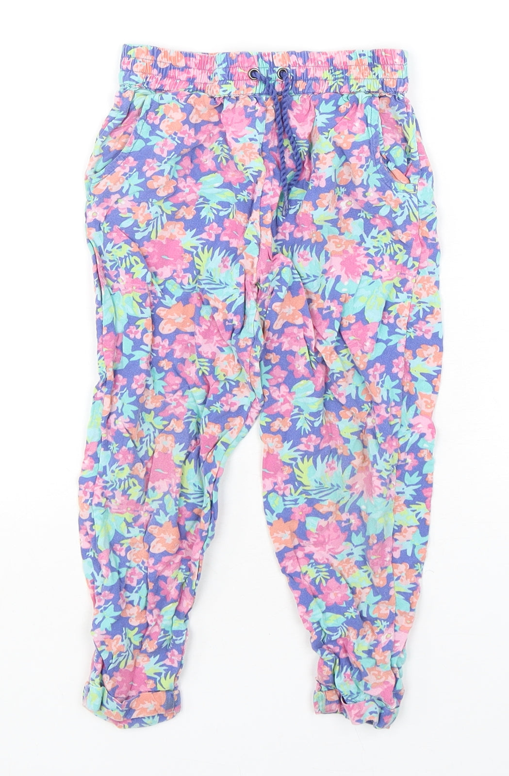 StBernard Girls Multicoloured Floral Viscose Harem Trousers Size 4 Years  Regular