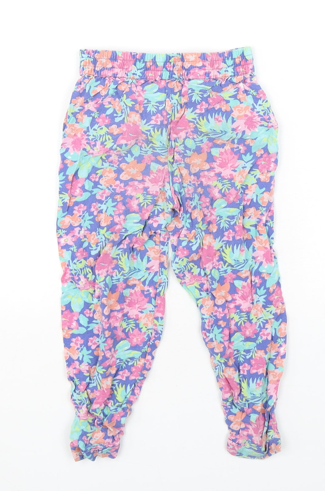 StBernard Girls Multicoloured Floral Viscose Harem Trousers Size 4 Years  Regular