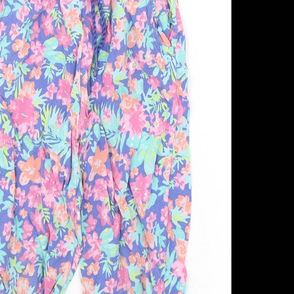 StBernard Girls Multicoloured Floral Viscose Harem Trousers Size 4 Years  Regular