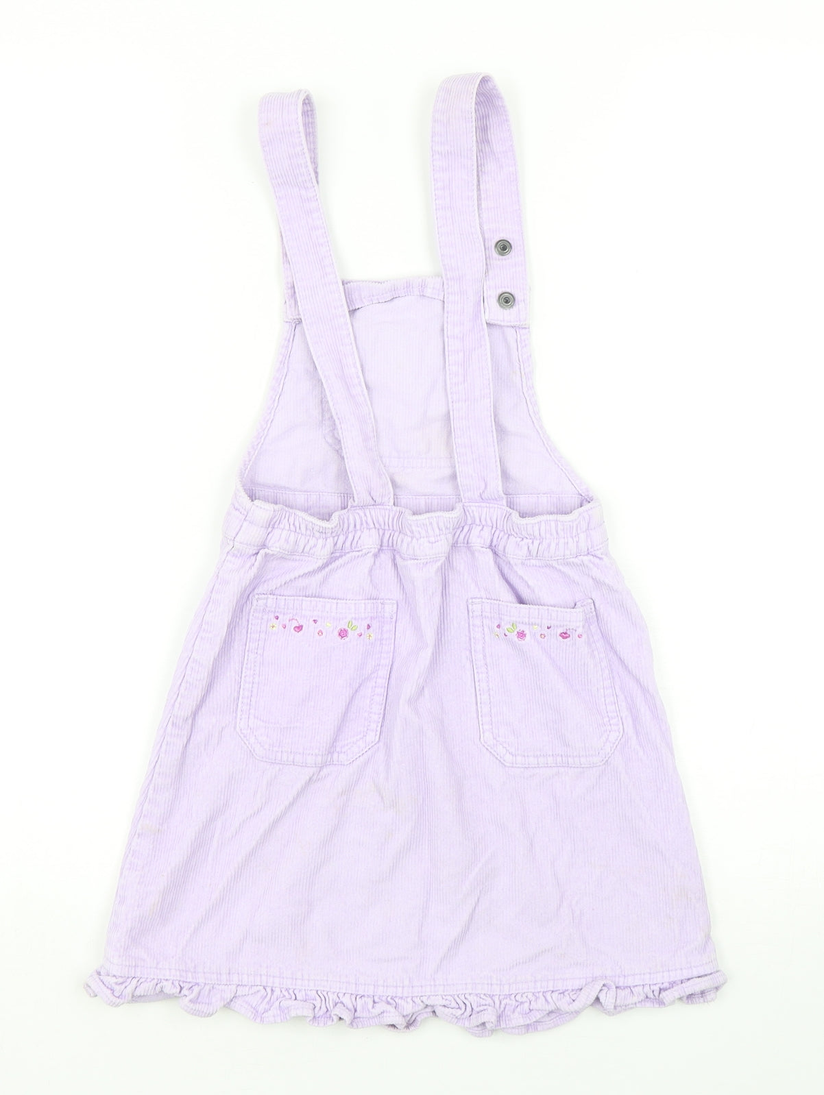 H&M Girls Purple  Cotton Pinafore/Dungaree Dress  Size 6 Years  Off the Shoulder