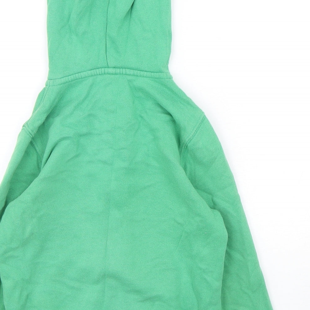 Gap Boys Green  Cotton Full Zip Hoodie Size 5 Years  Zip