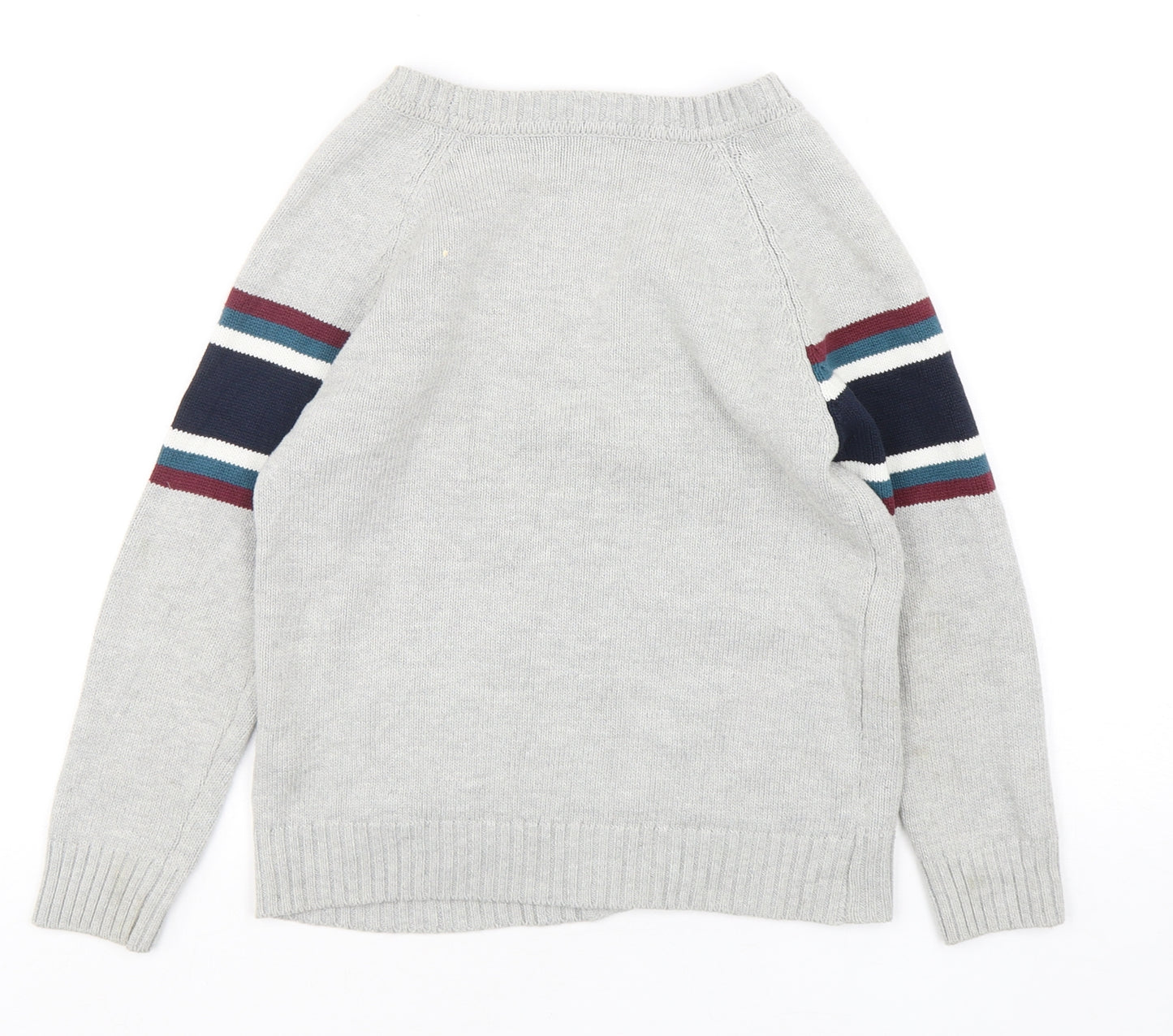 Fendi  Boys Grey V-Neck  Silk Cardigan Jumper Size 10 Years