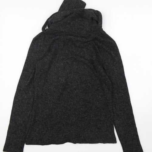 Cly-Homen Womens Grey Mock Neck  Polyester Pullover Jumper Size XL