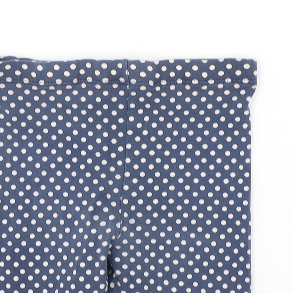 George Girls Blue Geometric Cotton Biker Shorts Size 2-3 Years  Regular