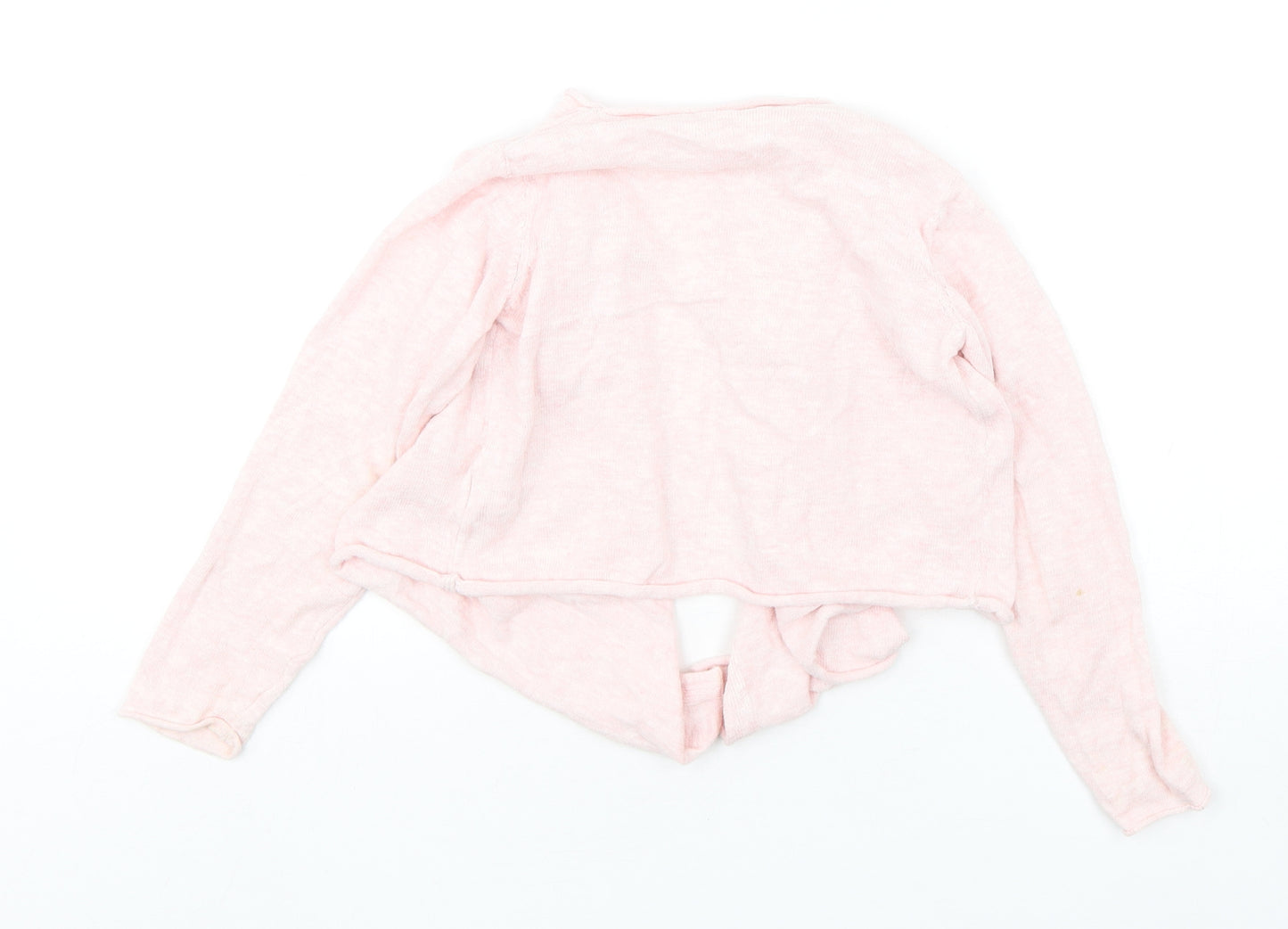 Dunnes Stores Girls Pink V-Neck  Cotton Cardigan Jumper Size 6 Years