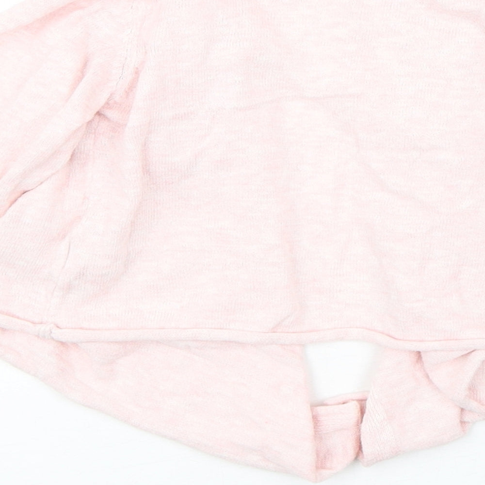 Dunnes Stores Girls Pink V-Neck  Cotton Cardigan Jumper Size 6 Years