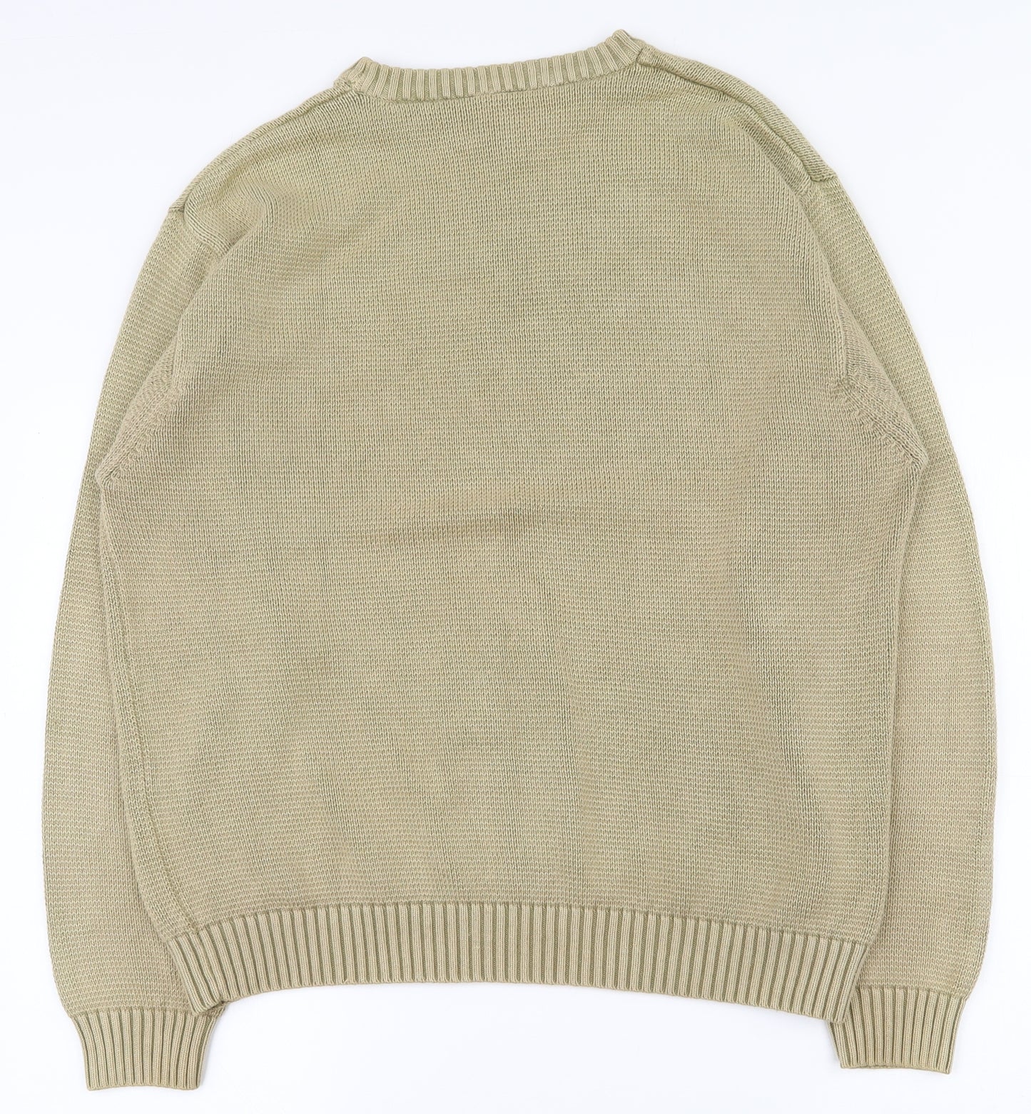 McGregor Mens Beige Crew Neck  Cotton Pullover Jumper Size L