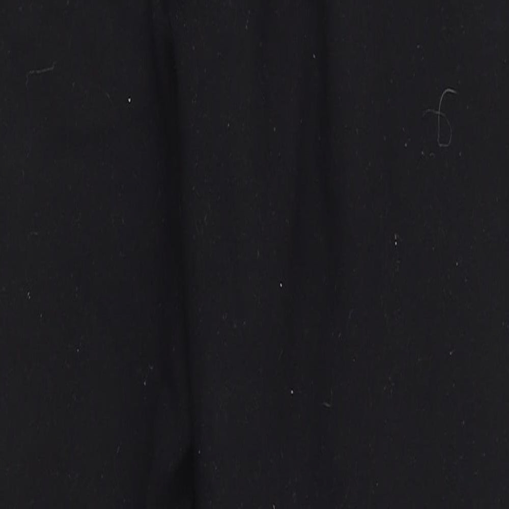 New Look Womens Black  Cotton Jogger Trousers Size S L27.5 in Regular Drawstring