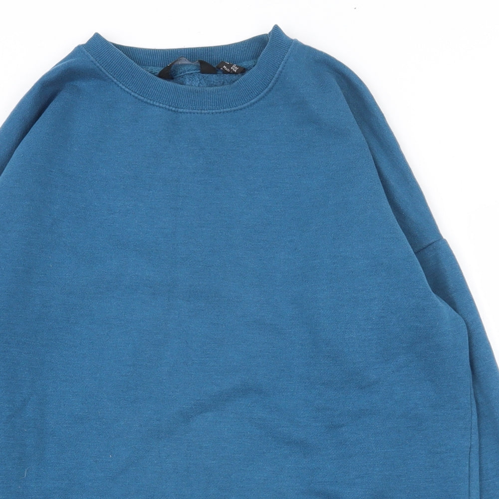 New Look Womens Blue  Polyester Pullover Sweatshirt Size 8  Pullover