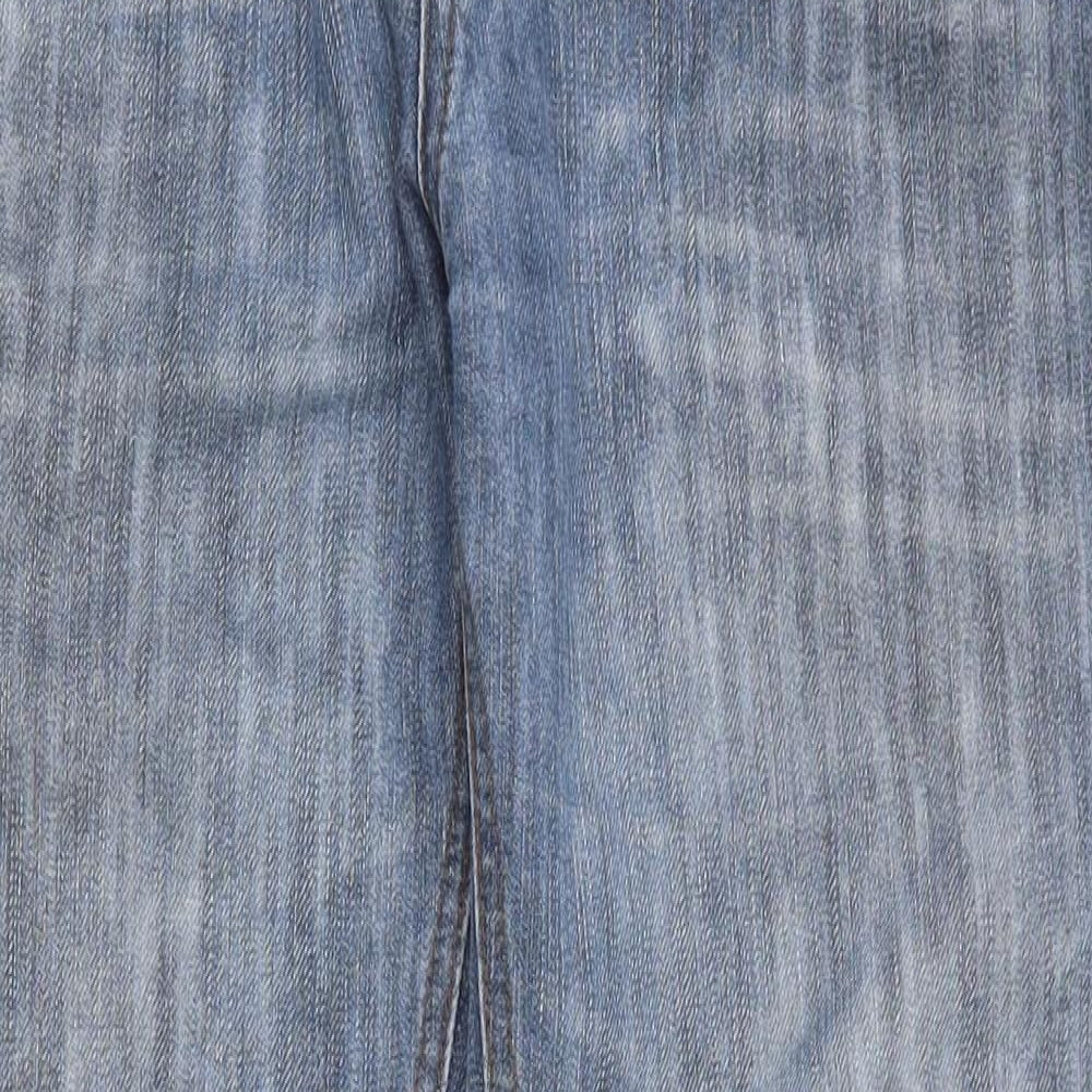 UrbanSpirit Mens Blue  Cotton Straight Jeans Size 34 L29 in Regular Zip