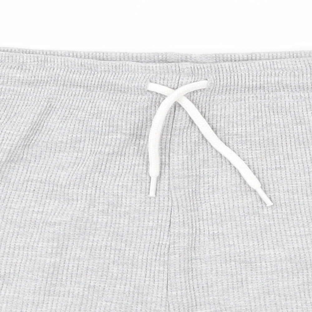 Primark Womens Grey  Cotton Sweat Shorts Size 14  Regular Drawstring - Inside leg 2 in