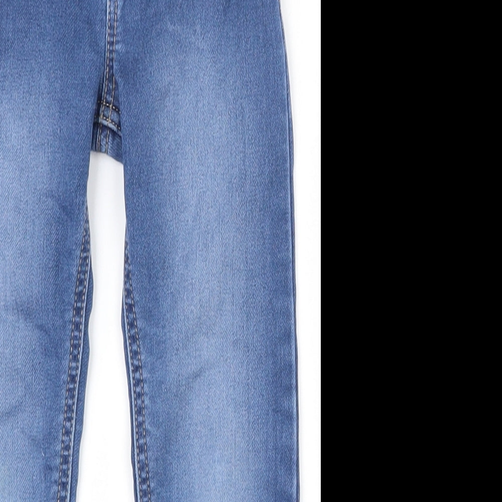 F&F Girls Blue  Cotton Straight Jeans Size 3-4 Years  Regular Button