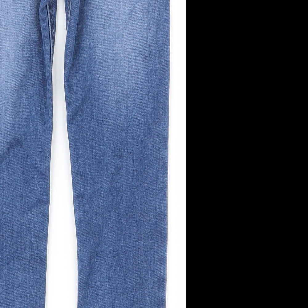 F&F Girls Blue  Cotton Straight Jeans Size 3-4 Years  Regular Button