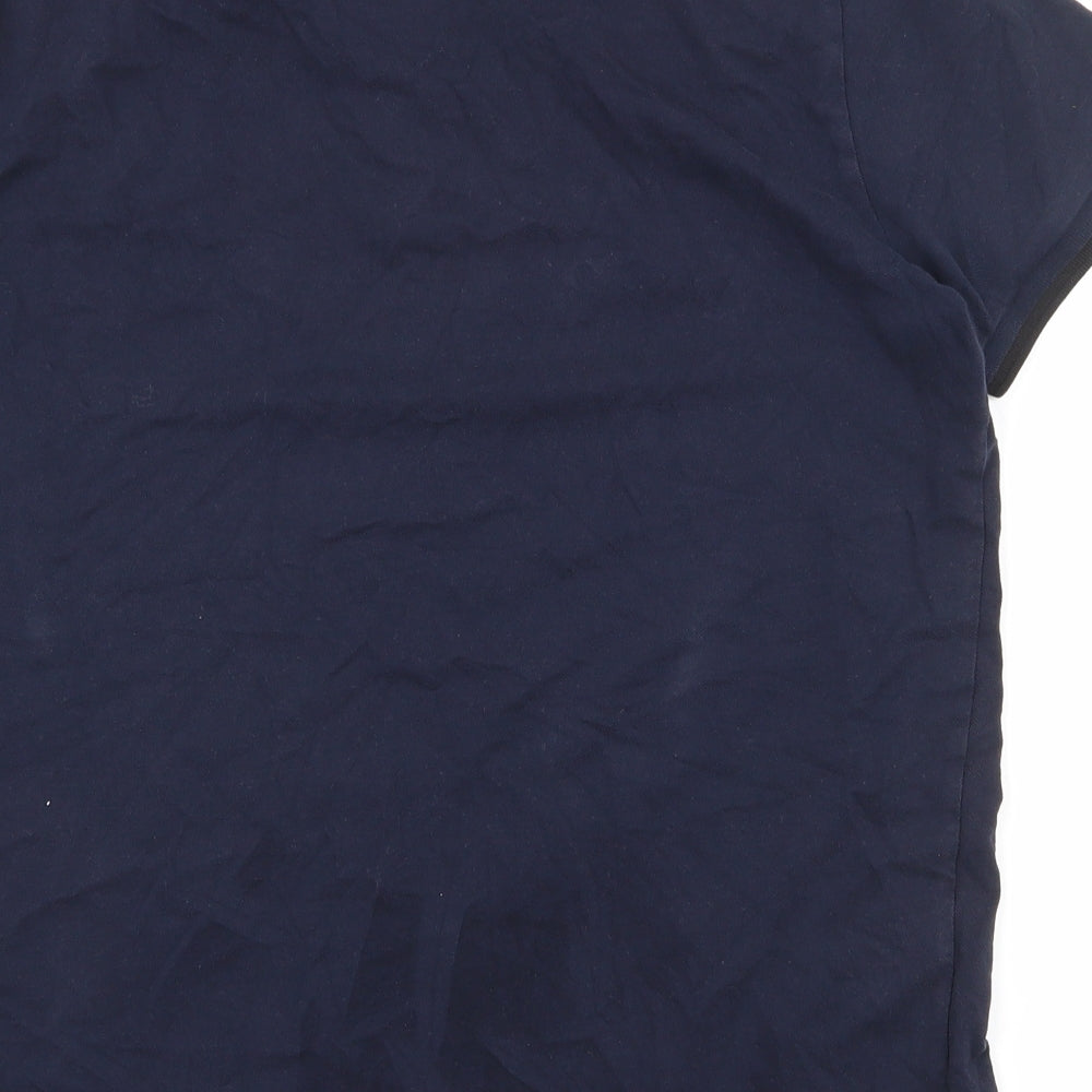 Redskins Mens Blue  Cotton  Polo Size XL Collared Button