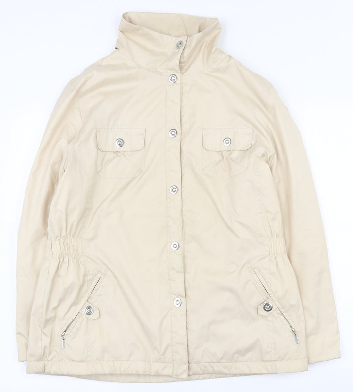 Dunnes Stores Womens Beige   Jacket  Size 10  Snap