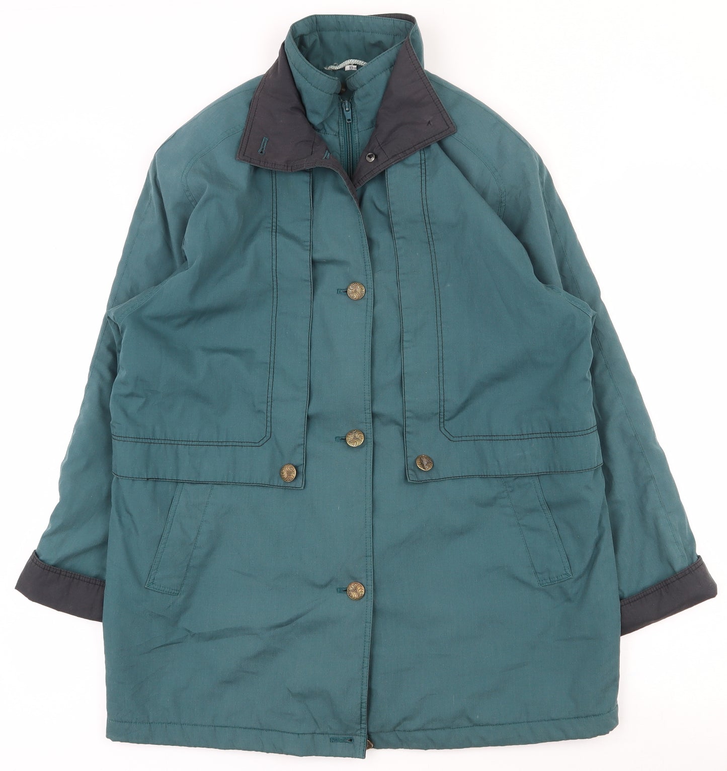 telemac Womens Green   Jacket Coat Size 10  Zip
