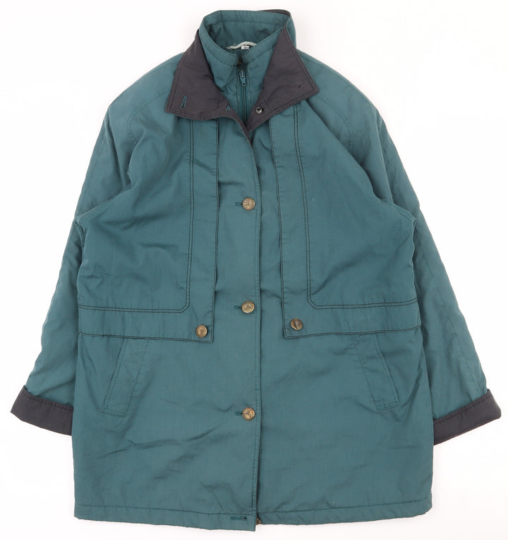 telemac Womens Green Jacket Coat Size 10 Zip