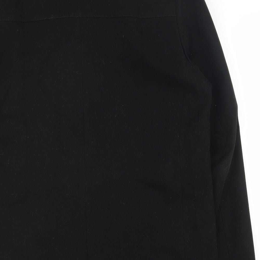 NEXT Womens Black   Overcoat Coat Size S  Button
