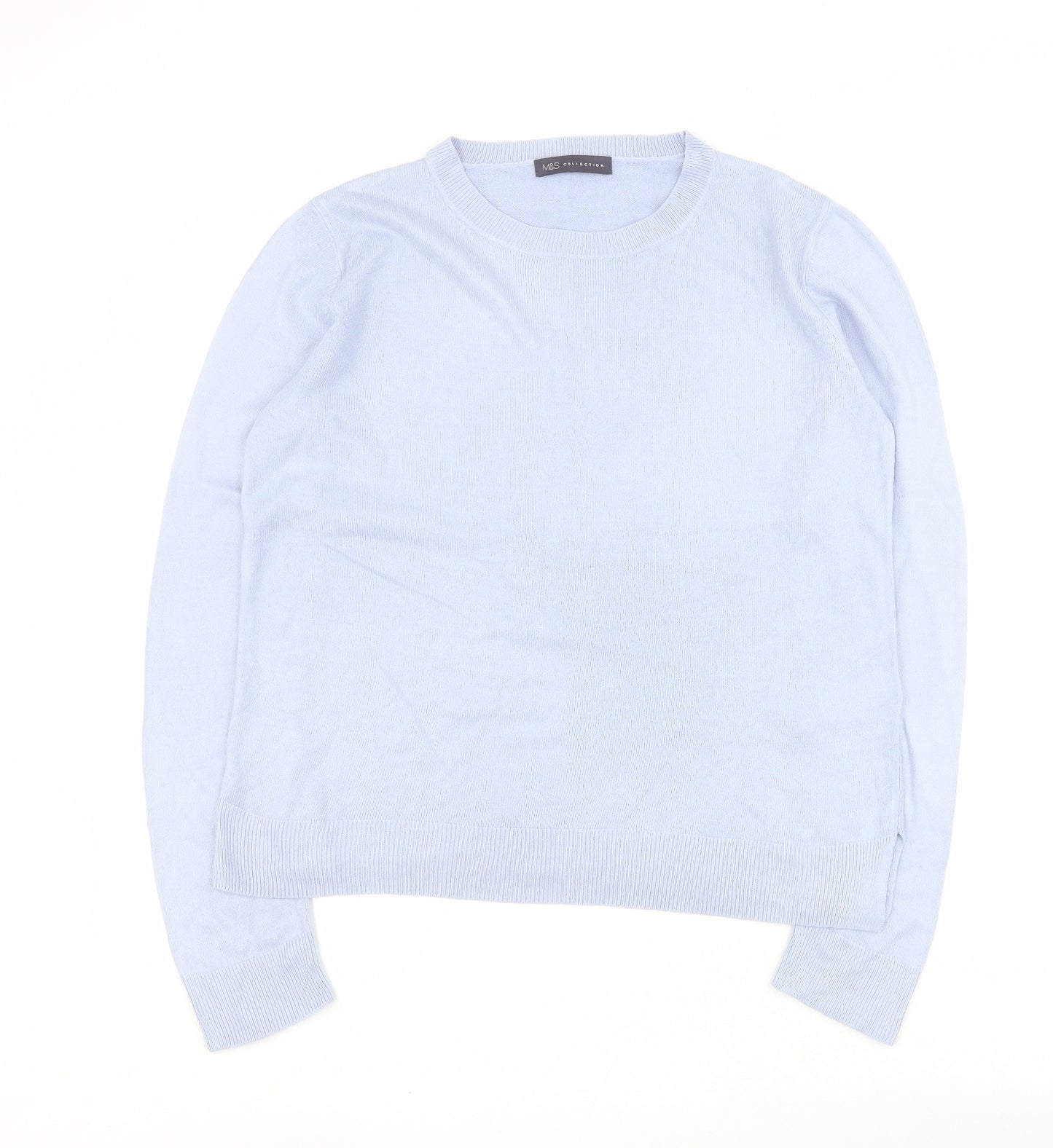 Marks and Spencer Womens Purple Round Neck  Acrylic Pullover Jumper Size 12