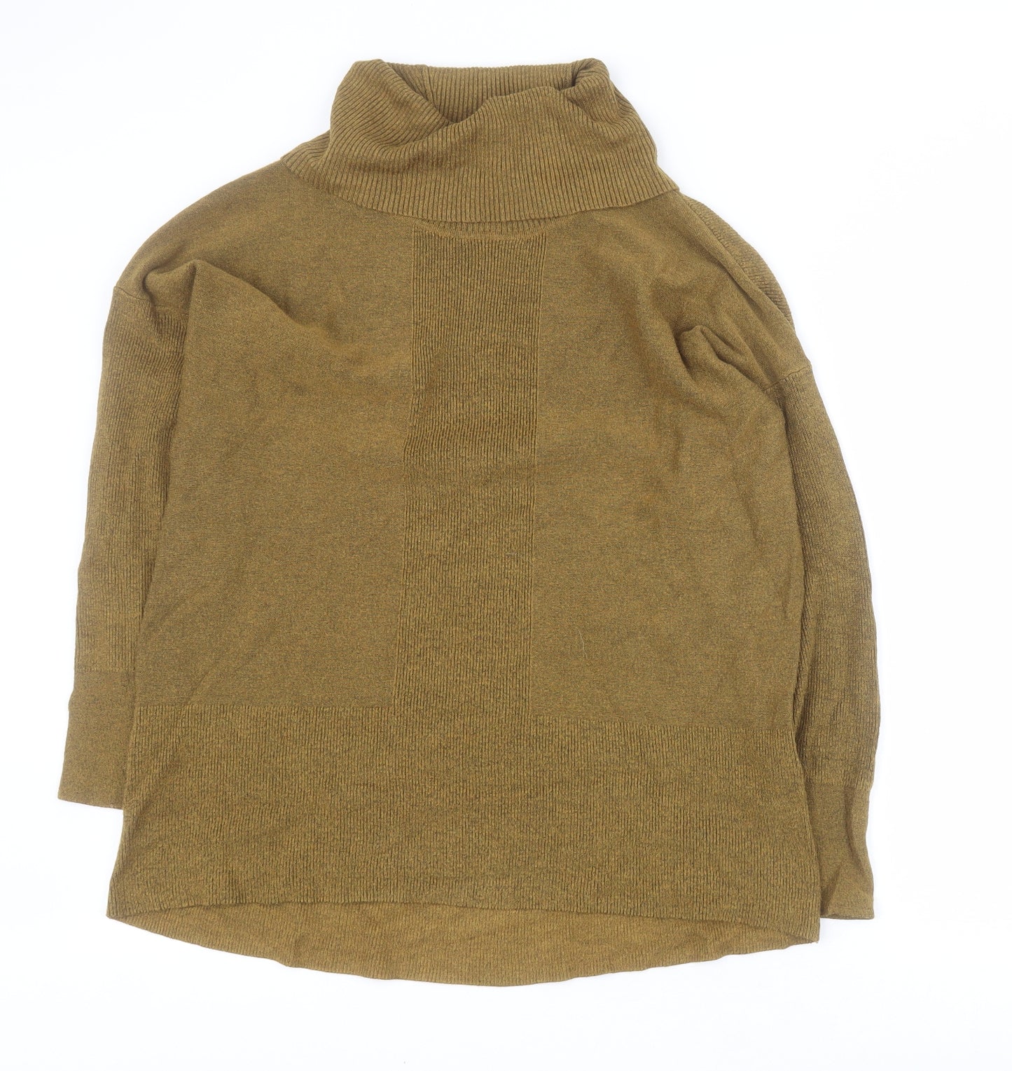 Warehouse Womens Green Roll Neck  Viscose Pullover Jumper Size 6