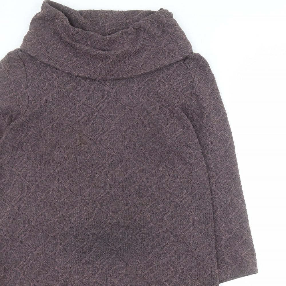 Viza Viz Womens Purple  Polyester Jumper Dress  Size 16  Roll Neck Pullover