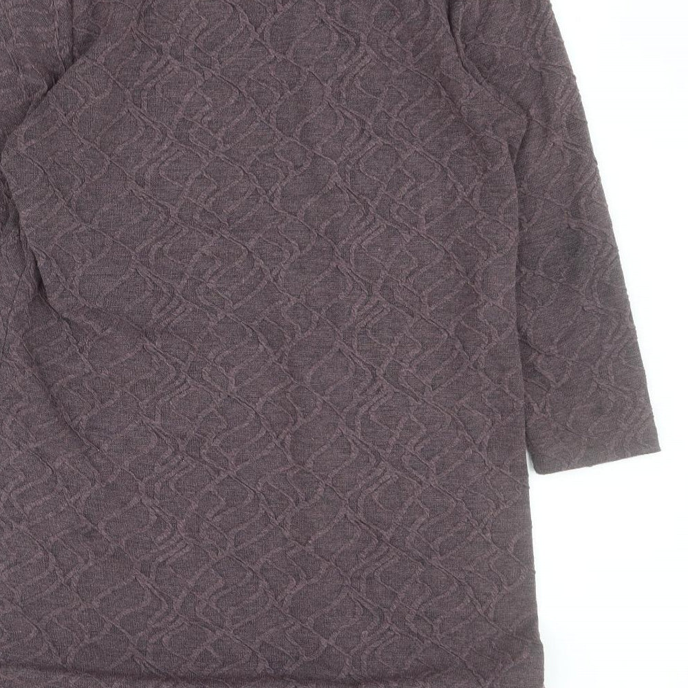 Viza Viz Womens Purple  Polyester Jumper Dress  Size 16  Roll Neck Pullover