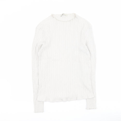 George Womens Grey Round Neck  Cotton Pullover Jumper Size 16   - Ribbed