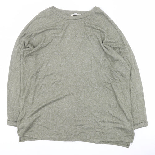 George Womens Green Round Neck  Viscose Pullover Jumper Size L