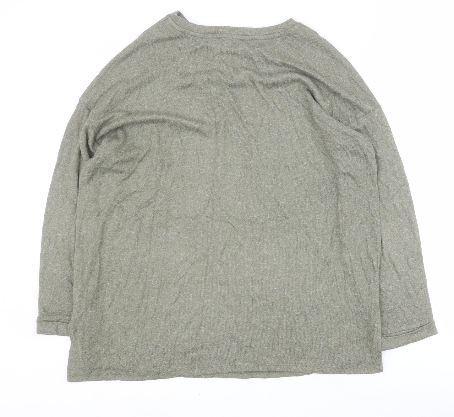 George Womens Green Round Neck  Viscose Pullover Jumper Size L