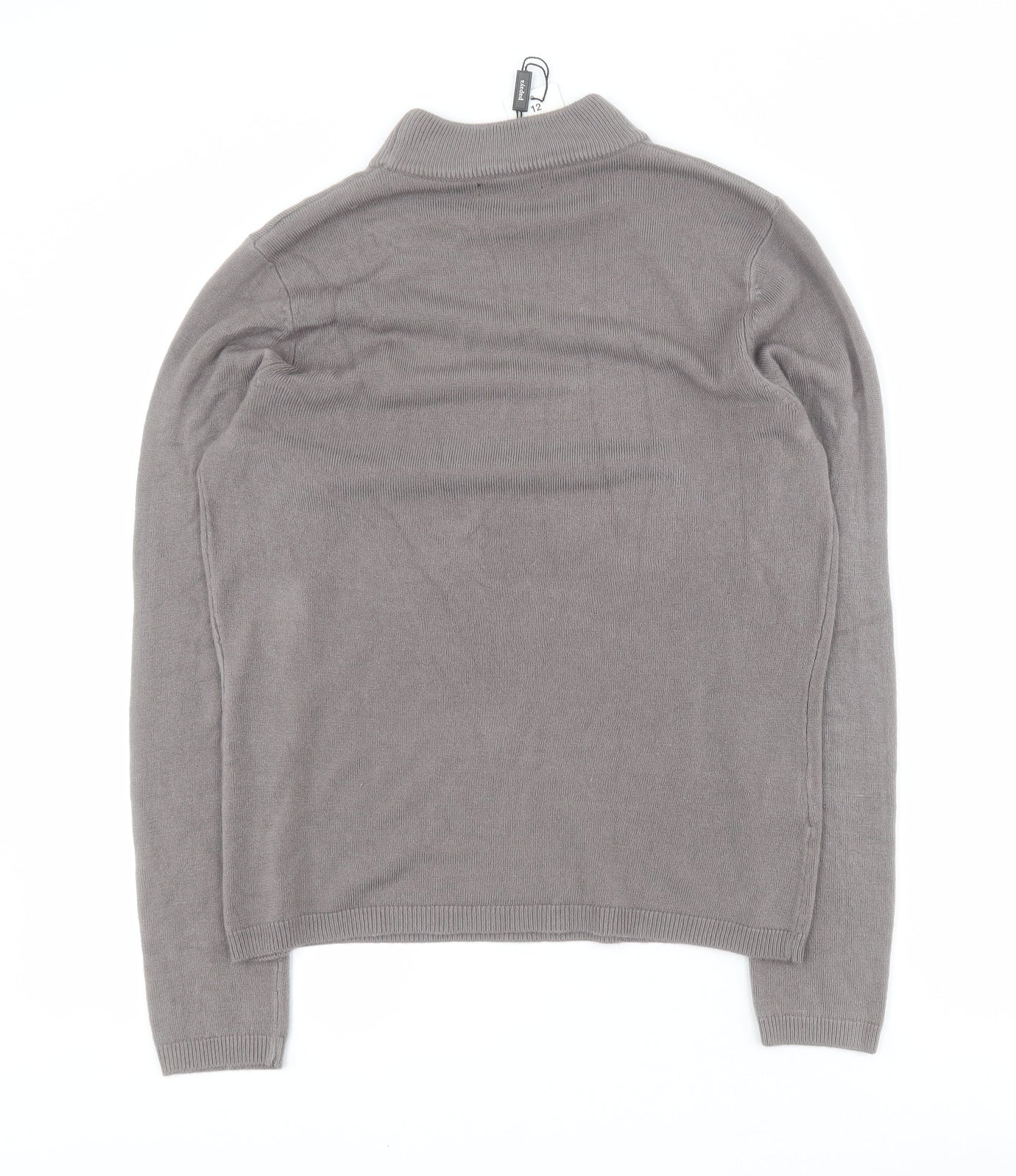 Matalan Womens Grey Mock Neck  Acrylic Pullover Jumper Size 12