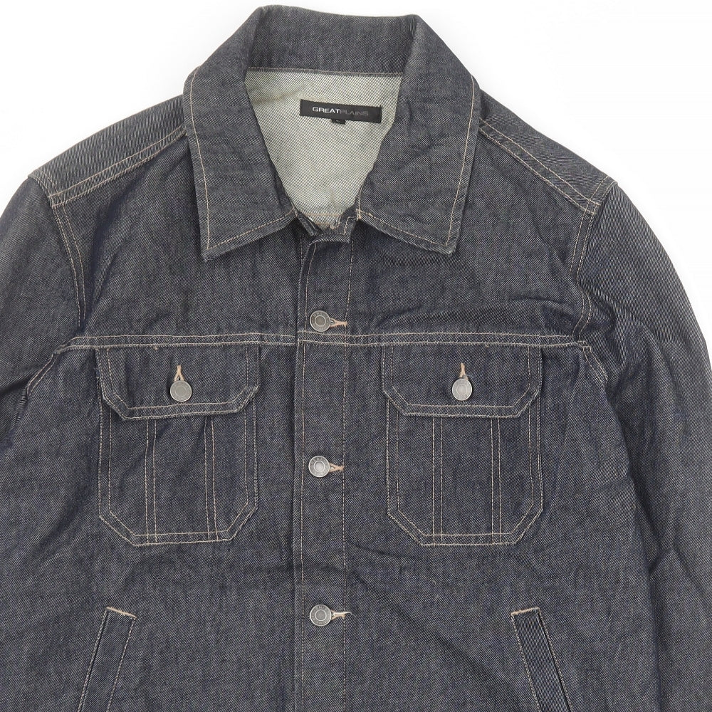 Great Plains Mens Blue   Jacket  Size L  Button