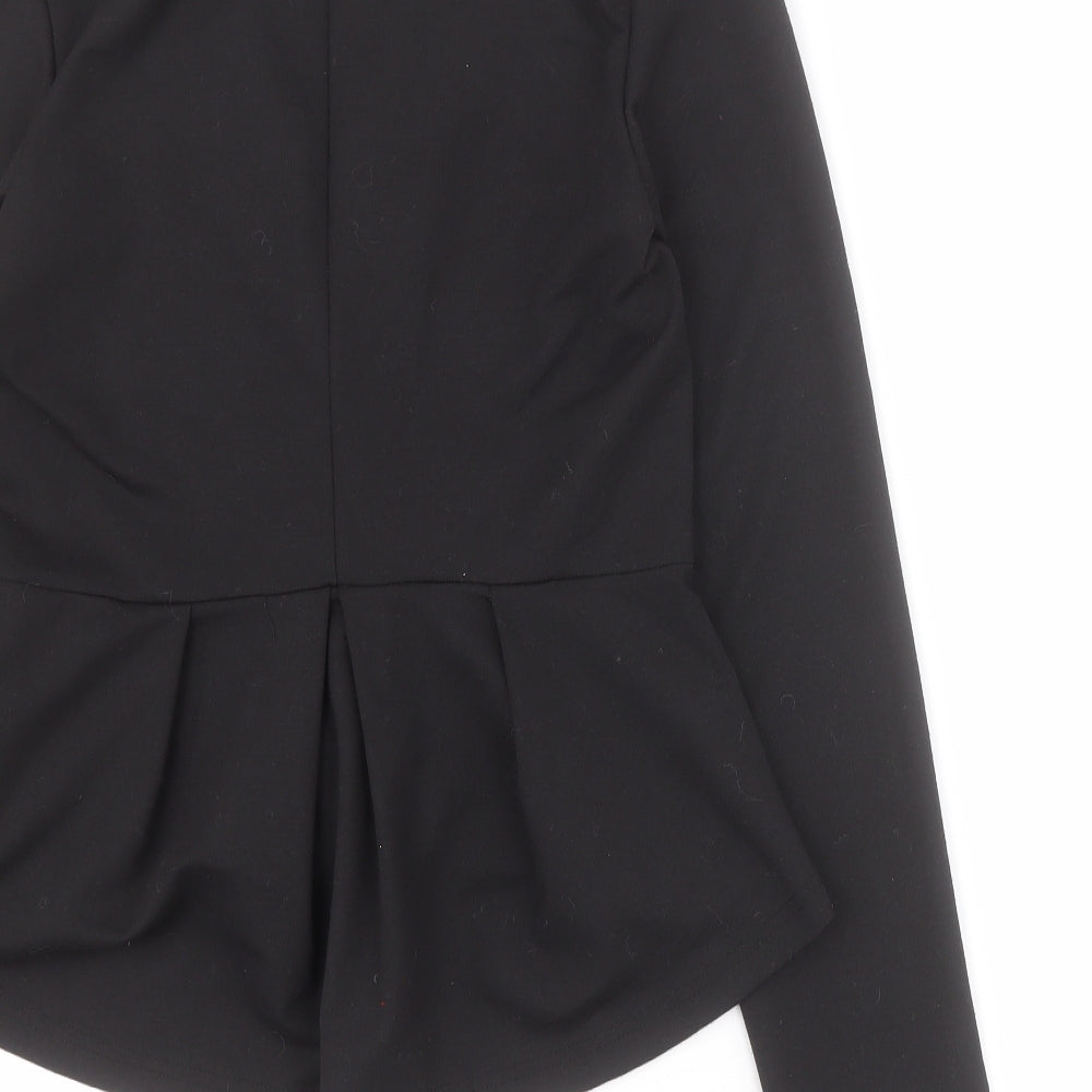 Primark Womens Black   Jacket Blazer Size 10  Button - Peplum