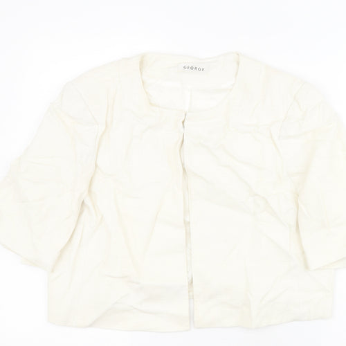 George Womens White   Jacket  Size 18  Hook & Eye
