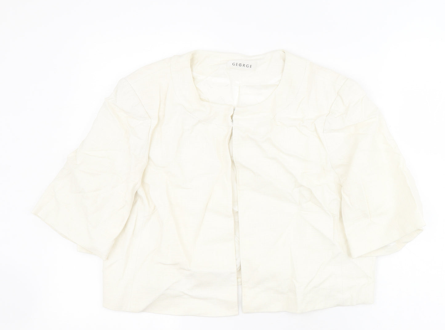George Womens White   Jacket  Size 18  Hook & Eye