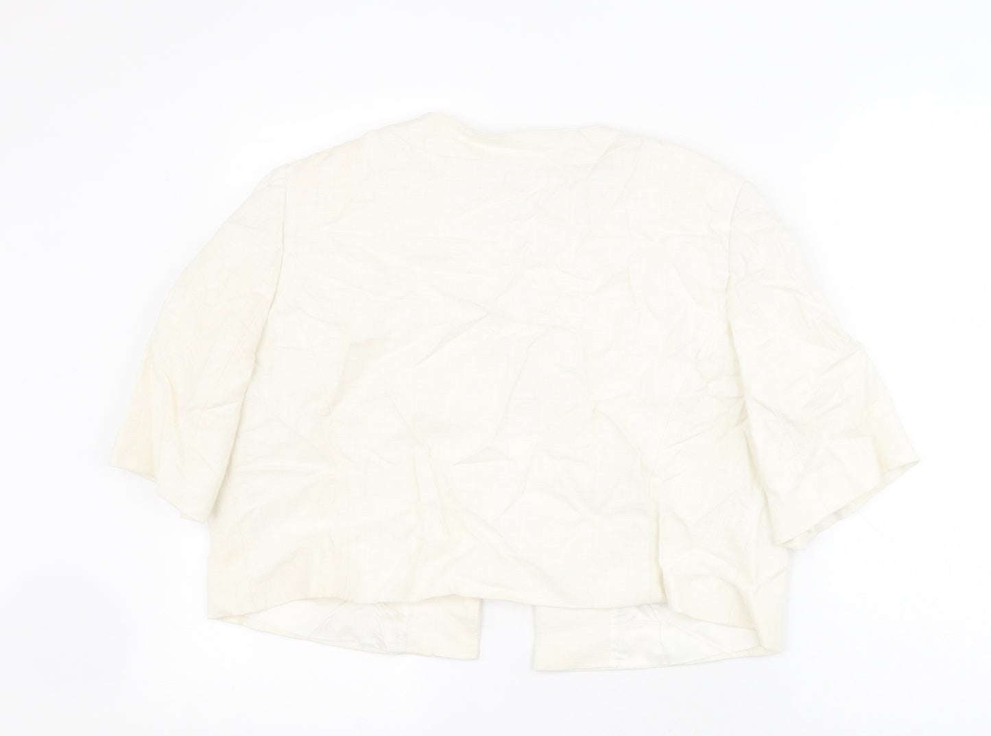 George Womens White   Jacket  Size 18  Hook & Eye