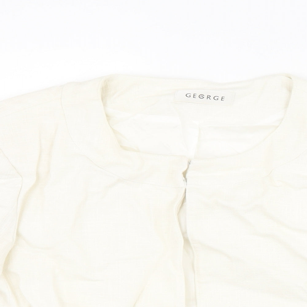 George Womens White   Jacket  Size 18  Hook & Eye