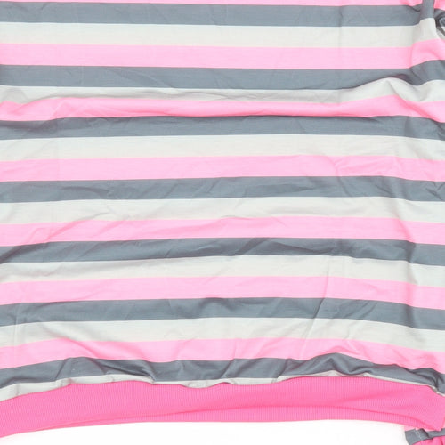SheIn Womens Grey Striped Polyester Pullover Sweatshirt Size 2XL  Pullover